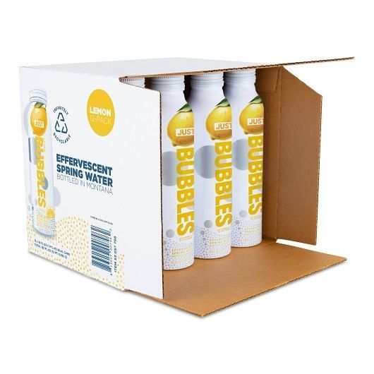 Just Bubbles Lemon Flavored Spring Water, 16 Fluid Ounce -- 12 Per Case