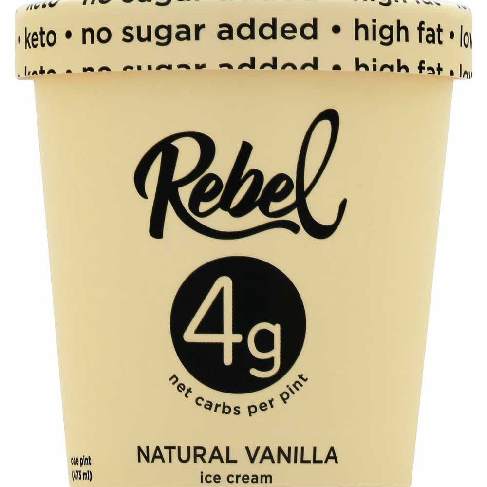 Rebel Vanilla Ice Cream, 1 Pint -- 8 Per Case