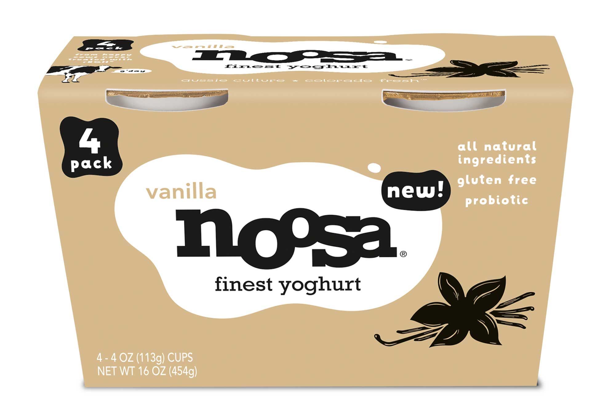 Noosa 4 Ounce Vanilla Yoghurt, 4 Count -- 6 Per Case