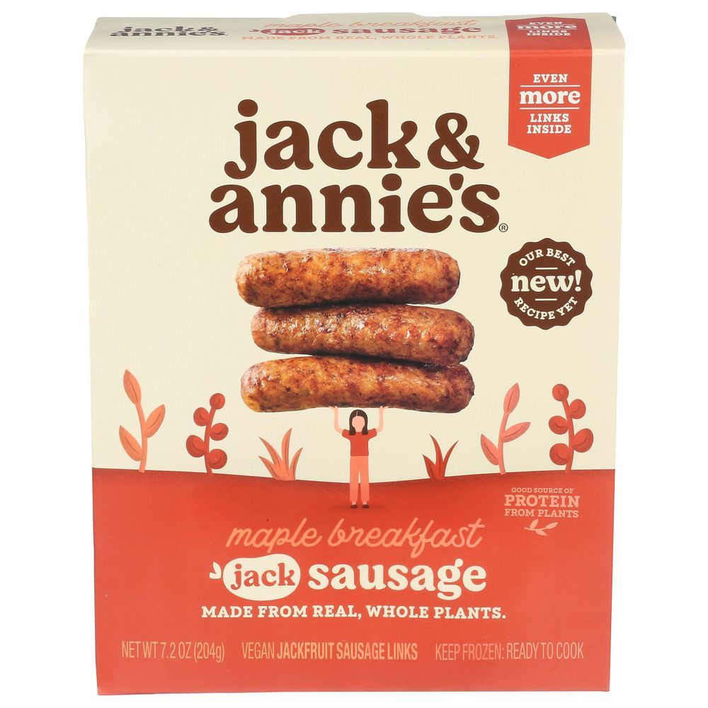 Jack And Annies Jackfruit Maple Breakfast Sausage, 7.2 Ounce -- 8 Per Case