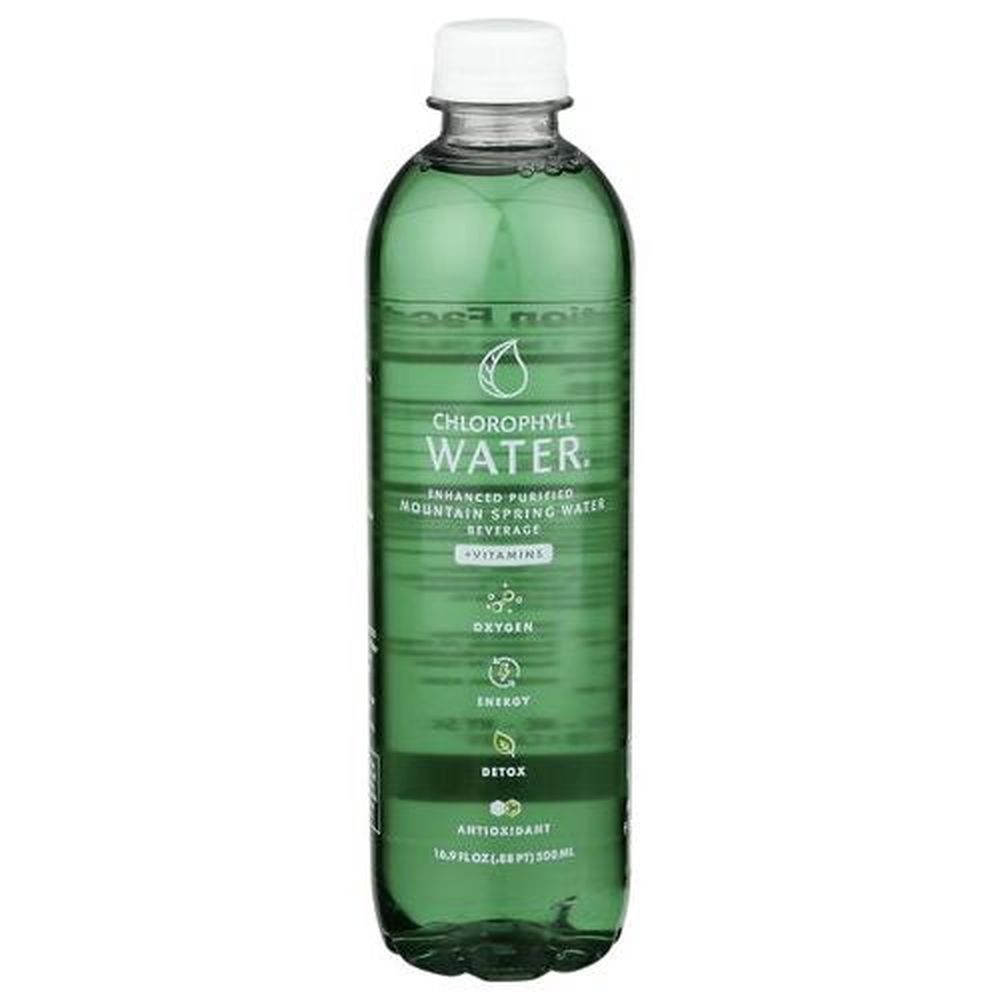 Chlorophyll Water Enhanced Purified Mountain Spring Water, 16.9 Fluid Ounce -- 12 Per Case