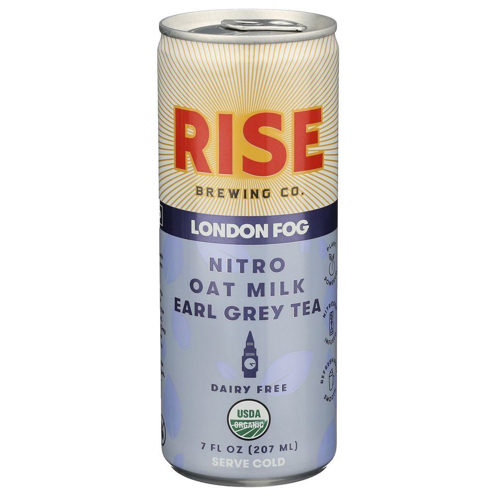 Rise Brewing Co Organic London Fog Nitro Earl Grey Tea Oat Milk Latte, 7 Ounce -- 12 Per Case