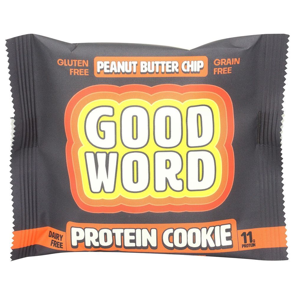 Good Word Peanut Butter Chip Protein Cookie, 1.69 Ounce -- 12 Per Case