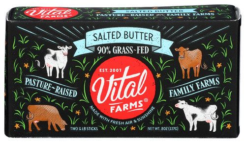 Vital Farms Salted Pasture Raised Butter, 8 Ounce -- 12 Per Case