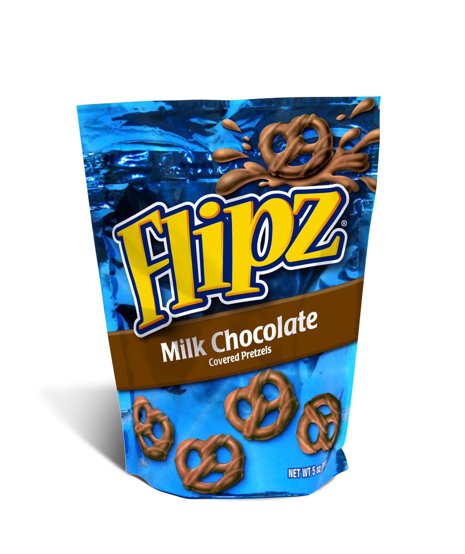 Flipz Milk Chocolate Covered Pretzel, 5 Ounce -- 6 Per Case