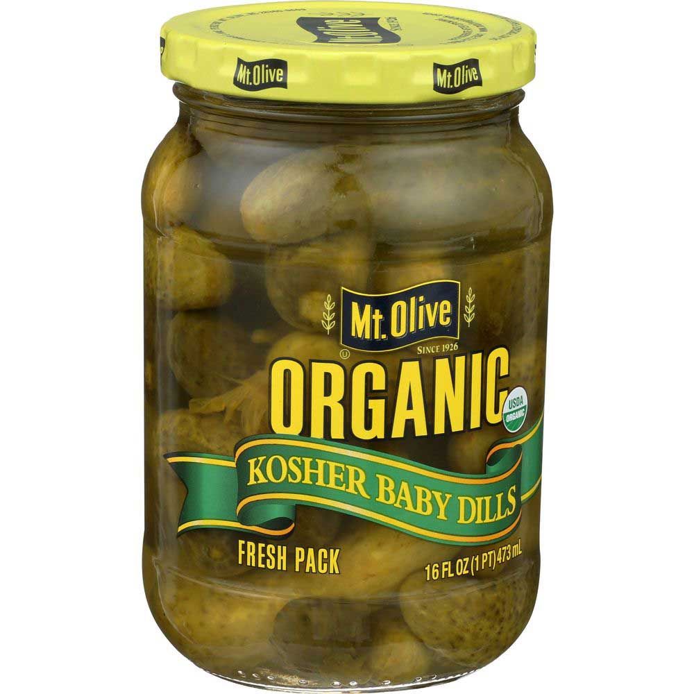 Mt Olive Organic Baby Dills, 16 Fluid Ounce -- 6 Per Case