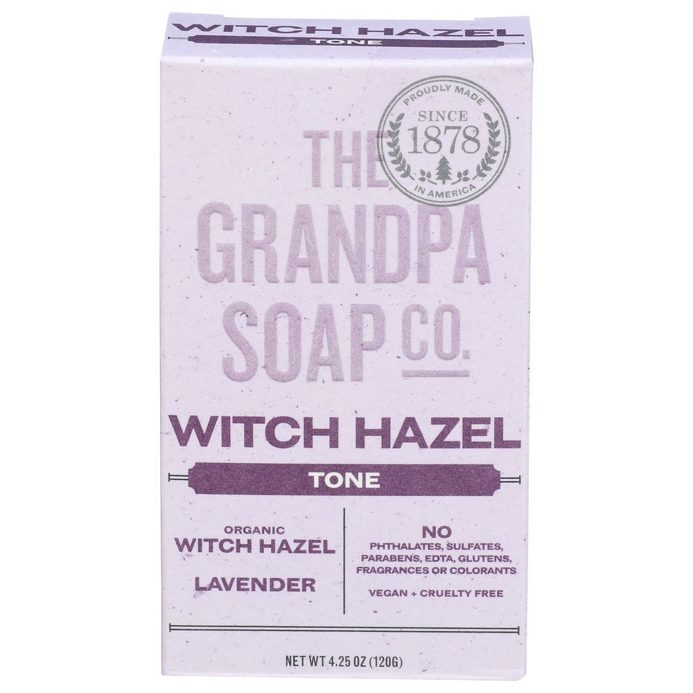 The Grandpa Soap Witch Hazel Face And Body Bar Soap, 4.25 Ounce