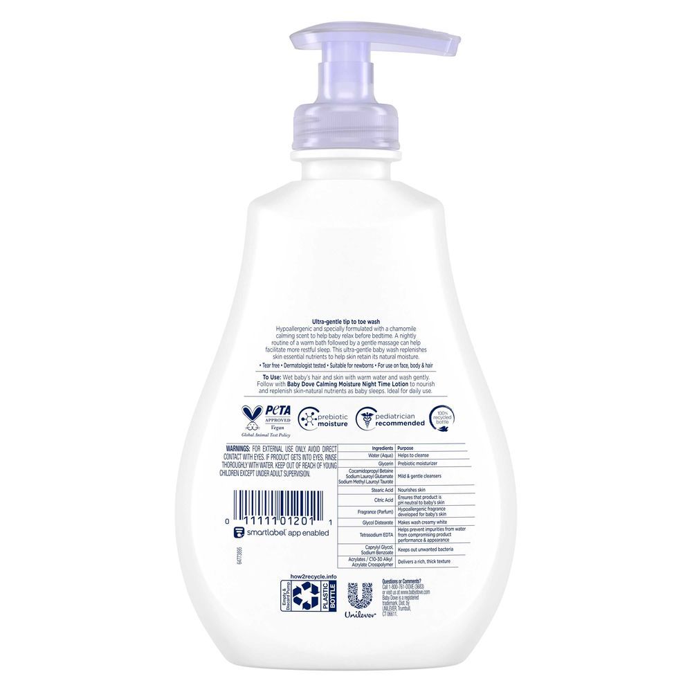 Baby Dove Sensitive Skin Care Night Time Calming Moisture Baby Wash, 13 Ounce -- 4 Per Case