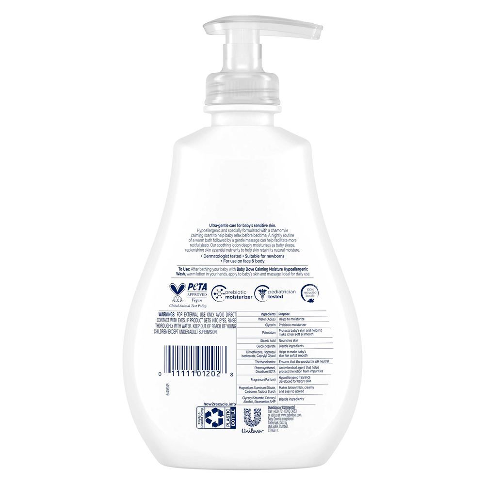 Baby Dove Sensitive Skin Care Calming Moisture Night Time Baby Lotion, 13 Ounce -- 4 Per Case