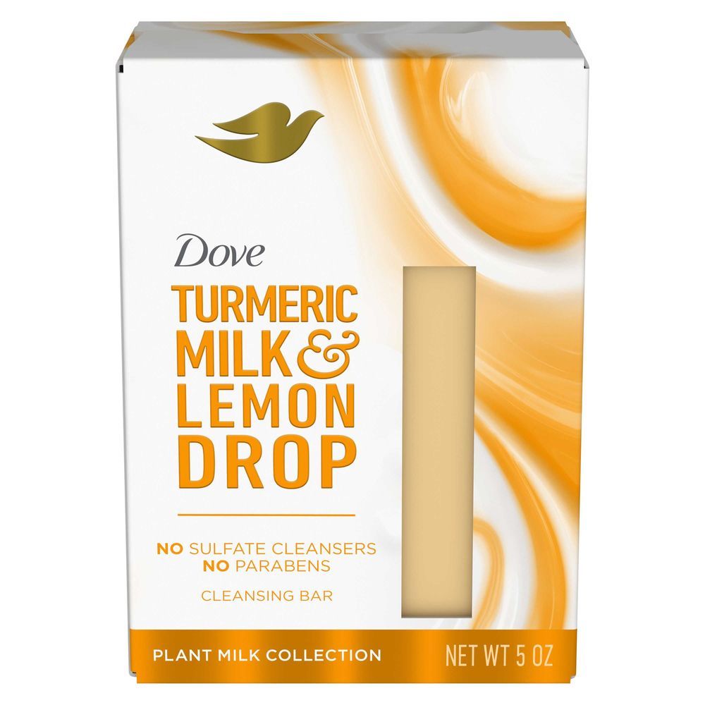 Dove Turmeric Milk And Lemon Drop Radiance Amplifier Plant Milk Cleansing Bar Soap, 5 Ounce -- 72 Per Case
