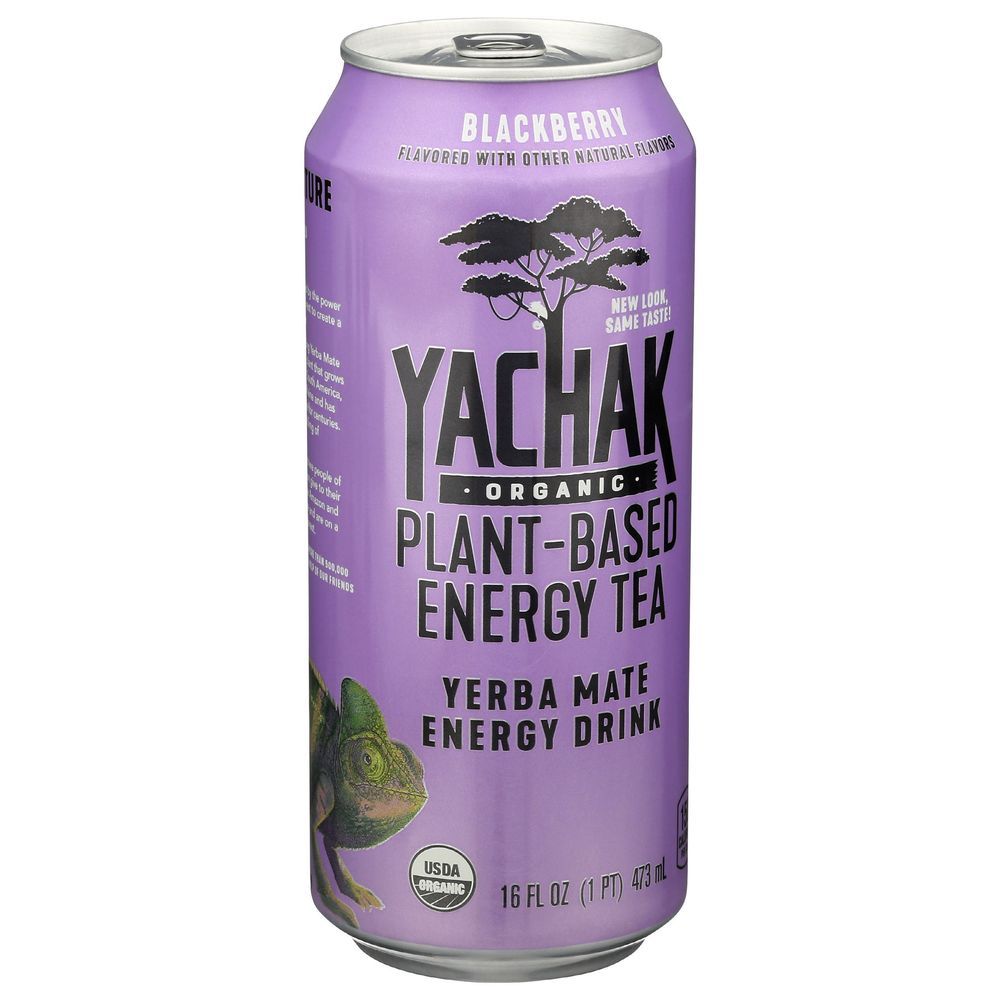 Yachak Organic Blackberry Yerba Mate Energy Drink, 16 Fluid Ounce -- 12 Per Case