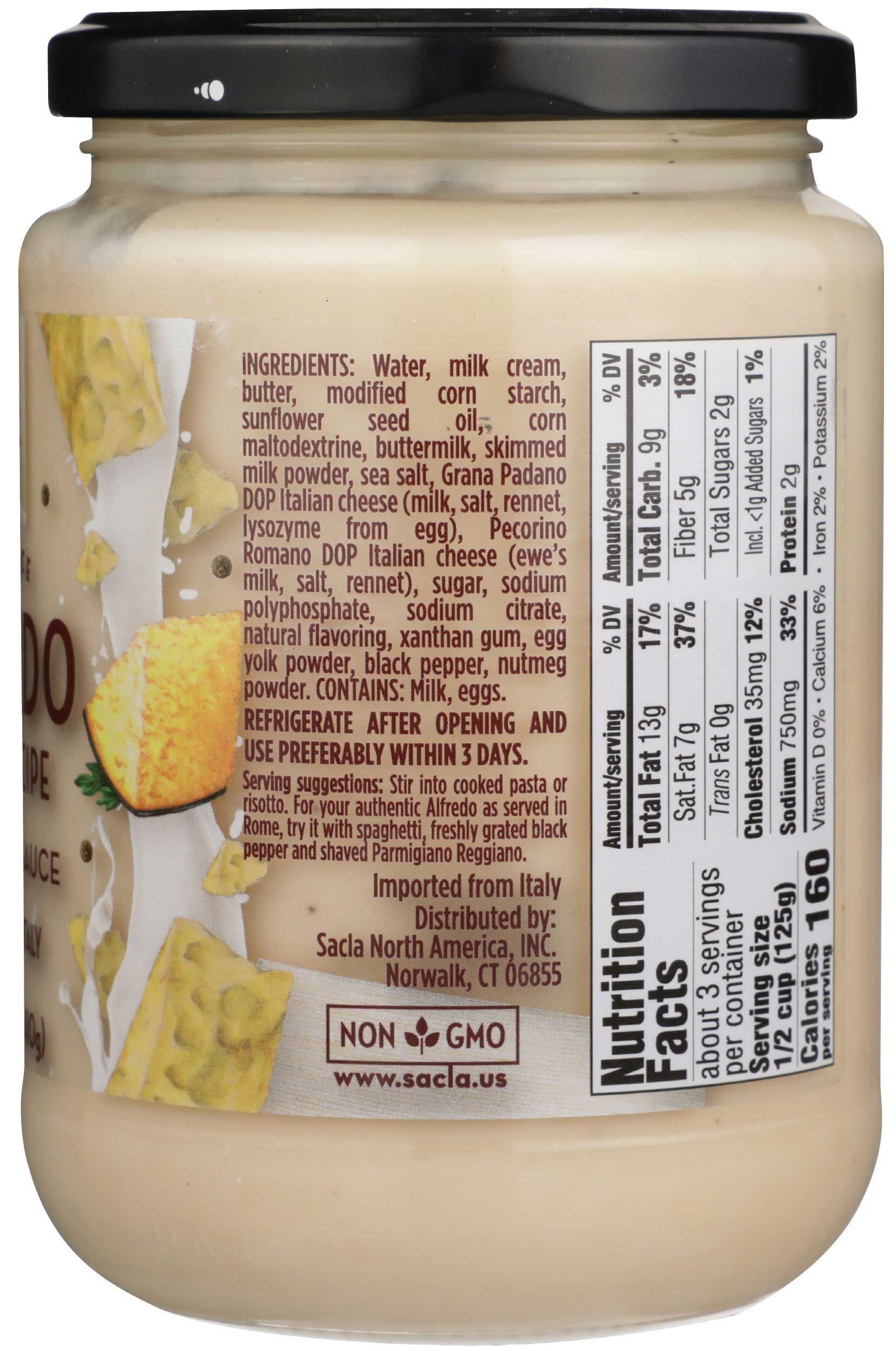 Sacla Classic Alfredo Sauce, 14.5 Ounce -- 6 Per Case