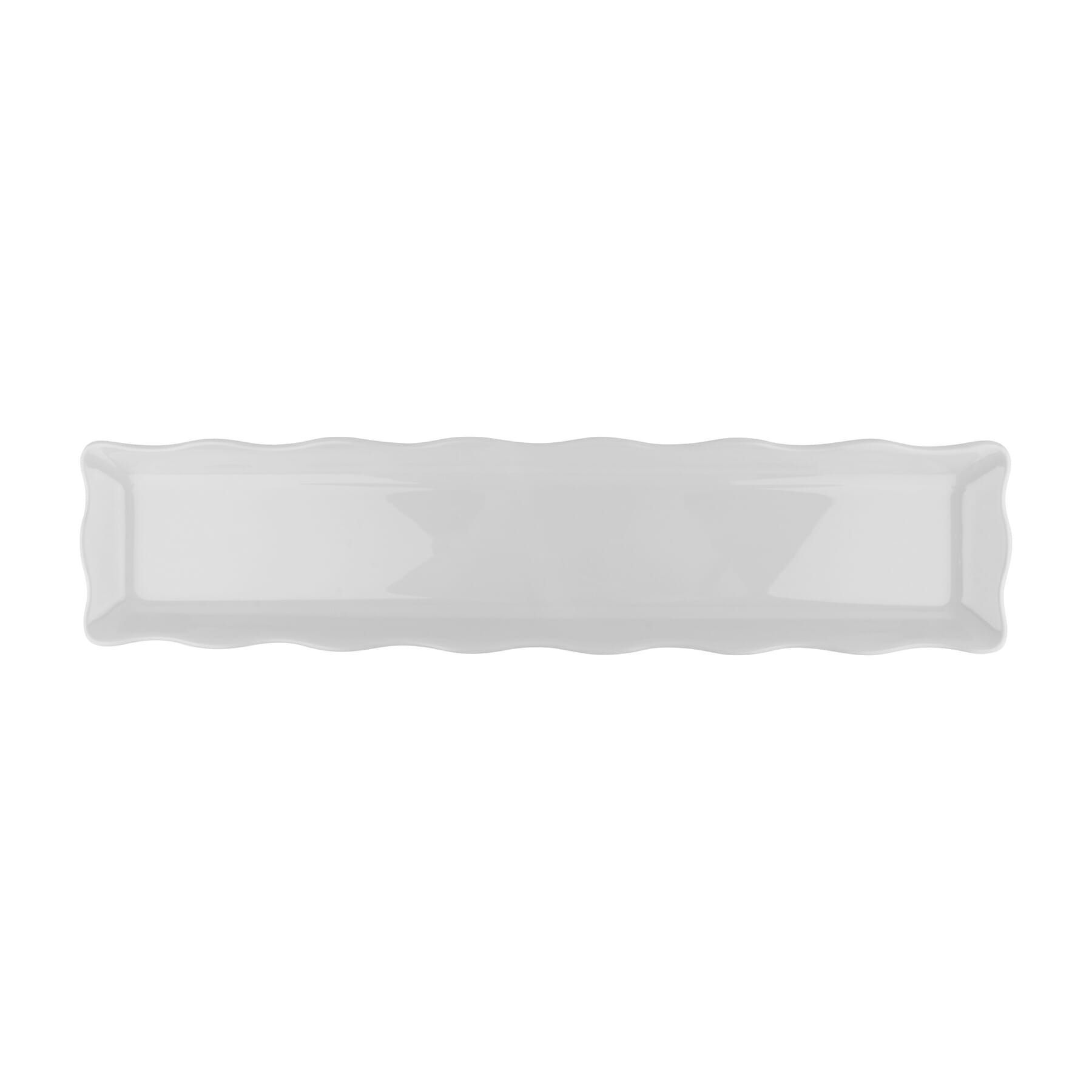 Get Enterprises Inc Bake And Brew Melamine Scallop Edged Rectangular Display Tray, 23 X 5.25 Inch -- 12 Per Case