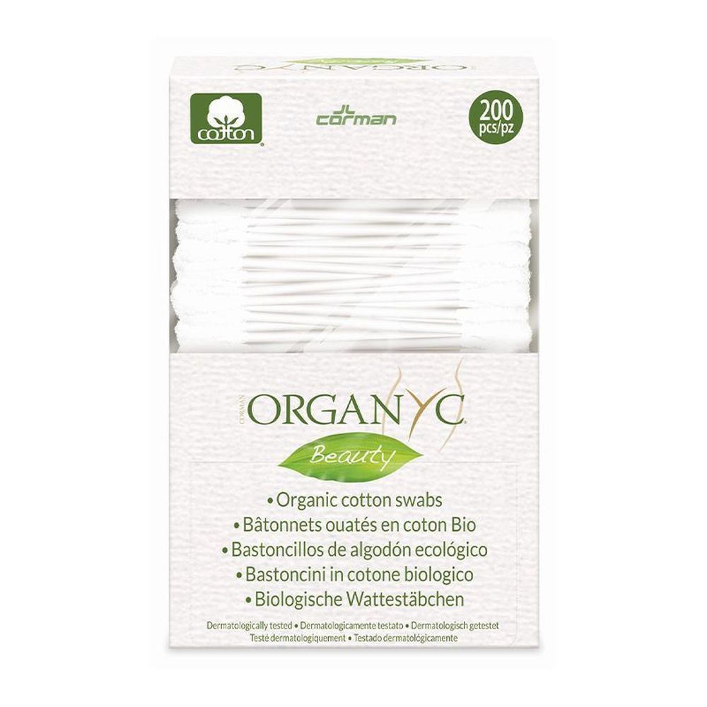 Organyc Beauty Cotton Swabs, 200 Count