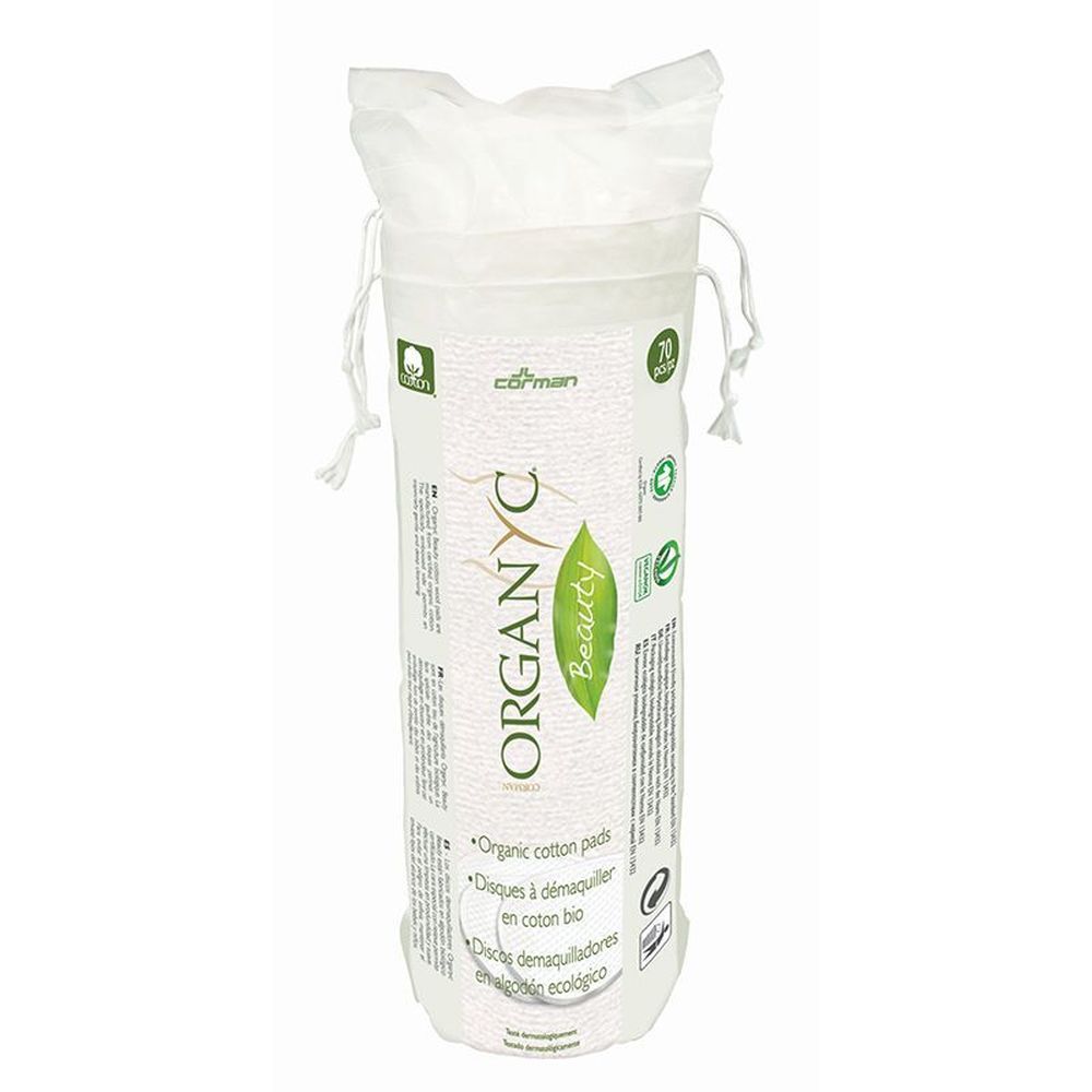 Organyc Beauty Cotton Pads, 70 Count