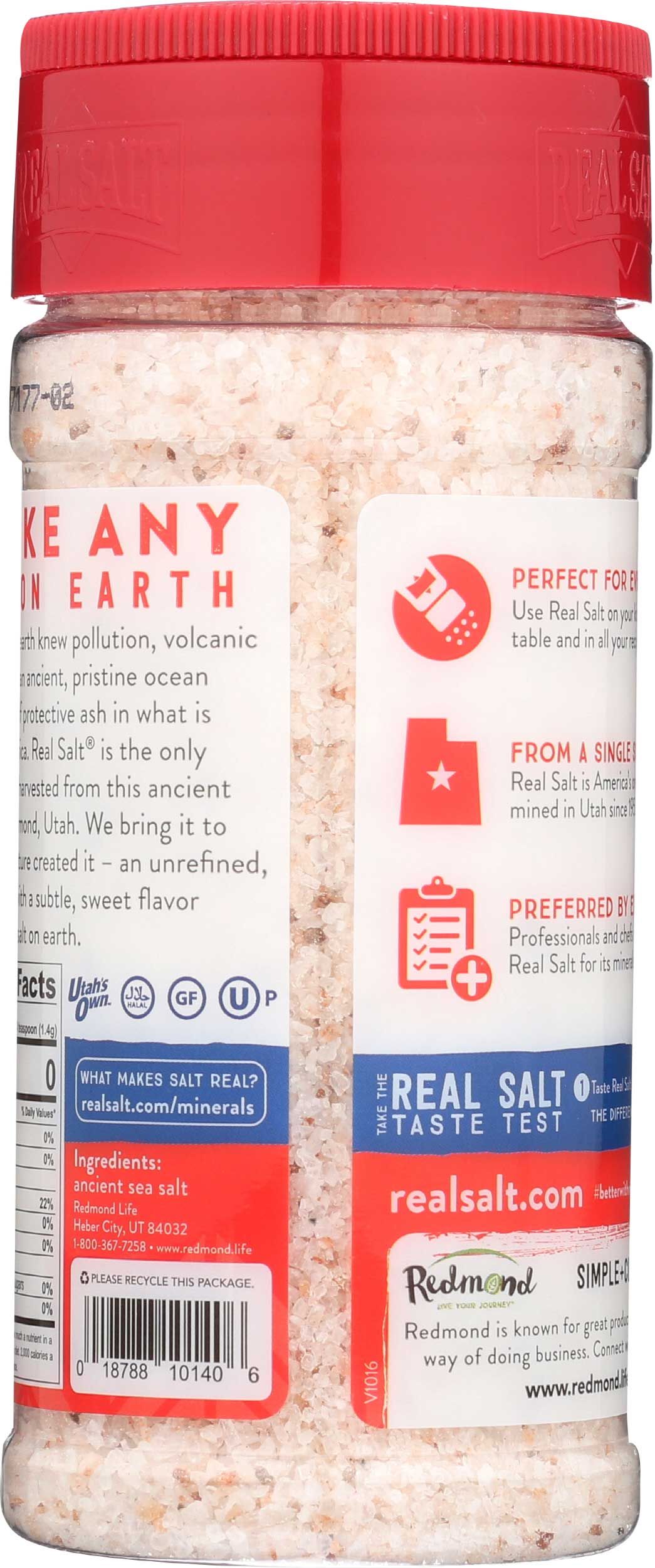 Real Salt Ancient Kosher Salt, 10 Ounce Shaker -- 6 Per Case