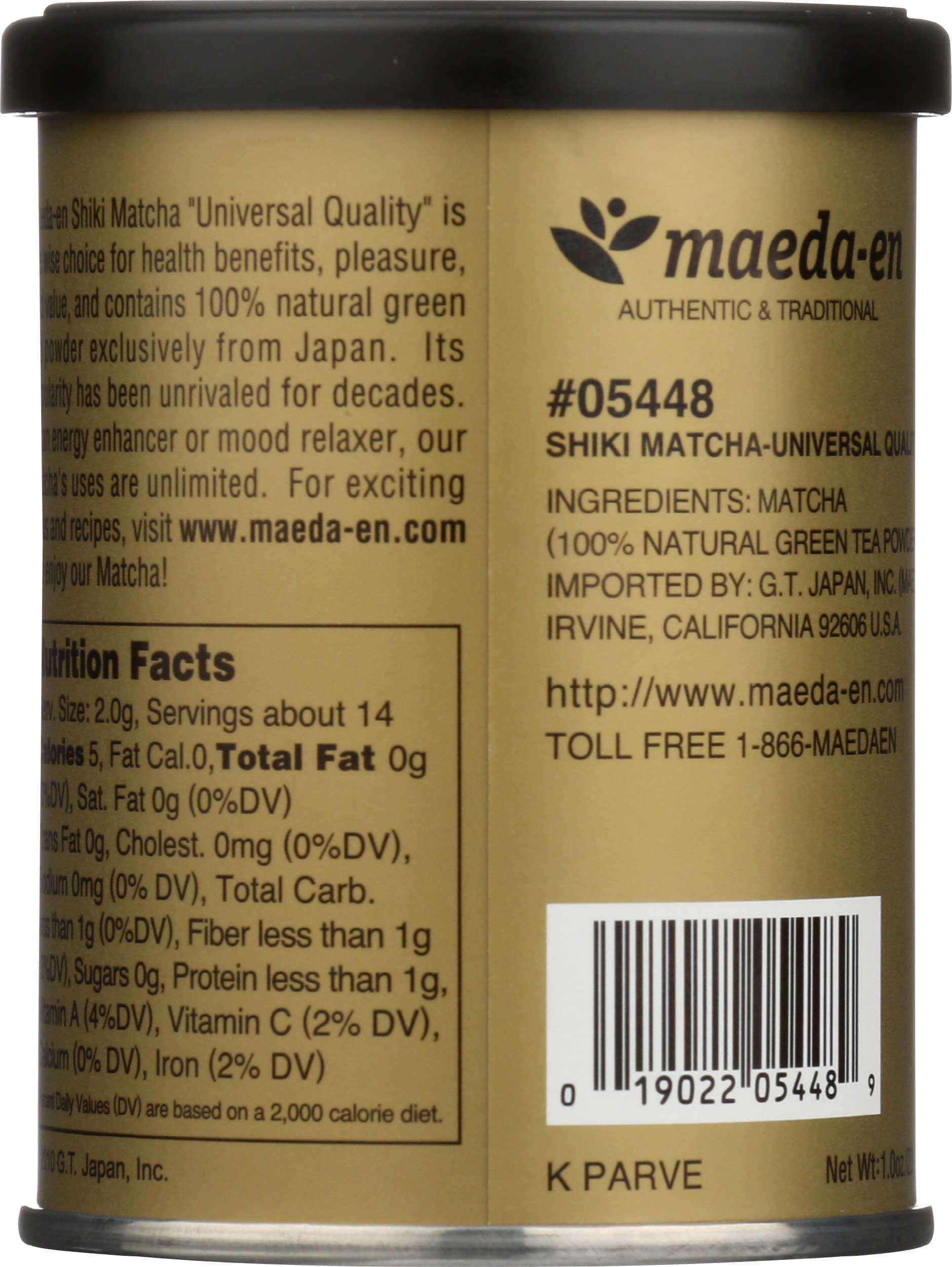 Maeda-en Shiki Matcha Green Tea Powder, 1 Ounce -- 12 Per Case