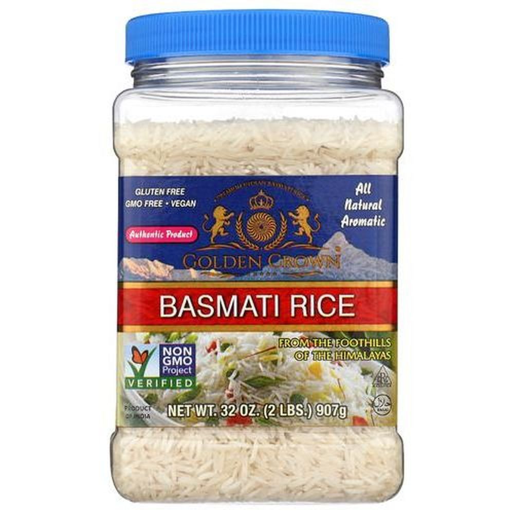 Golden Crown Natural White Basmati Rice, 2 Pound -- 4 Per Case