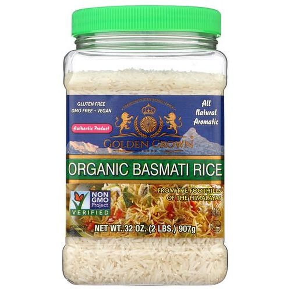 Golden Crown Organic Natural White Basmati Rice, 32 Ounce -- 4 Per Case