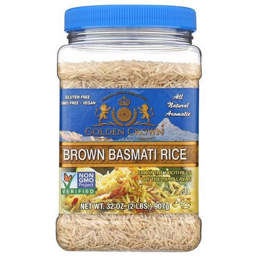 Golden Crown Brown Basmati Rice, 2 Pound -- 4 Per Case