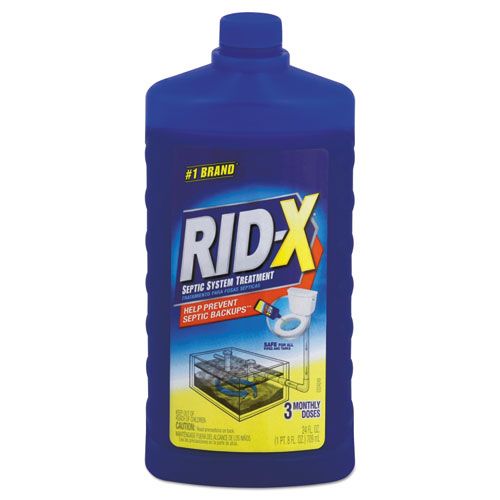Rid X Liquid Septic System Treatment Drain Cleaner, 24 Ounce -- 6 Per Case