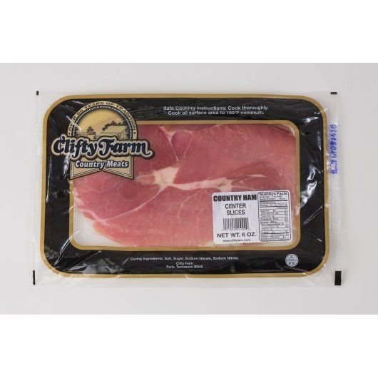 Clifty Farm Center Sliced Country Ham -- 24 Per Case