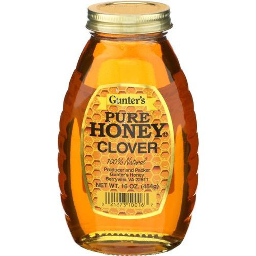 Gunter's Pure Clover Honey, 16 Fluid Ounce -- 12 Per Case