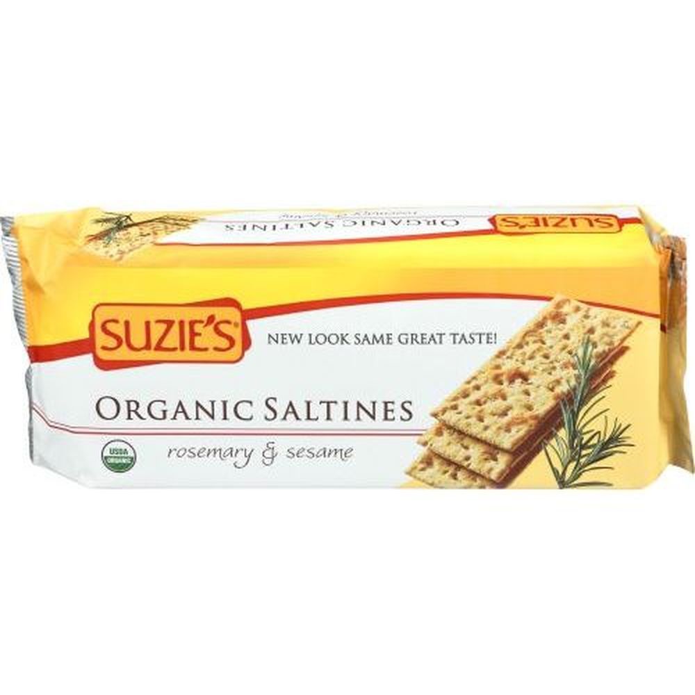 Suzie's Organic Rosemary And Sesame Saltines Cracker, 8.8 Ounce -- 12 Per Case