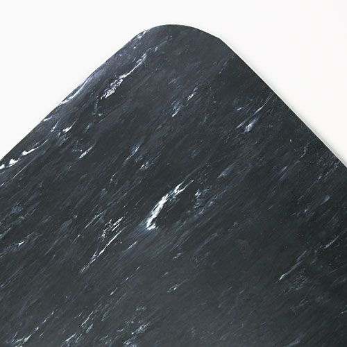 Crown Spiffy Vinyl Black Cushion-step Surface Mat, 36 X 60 Inch