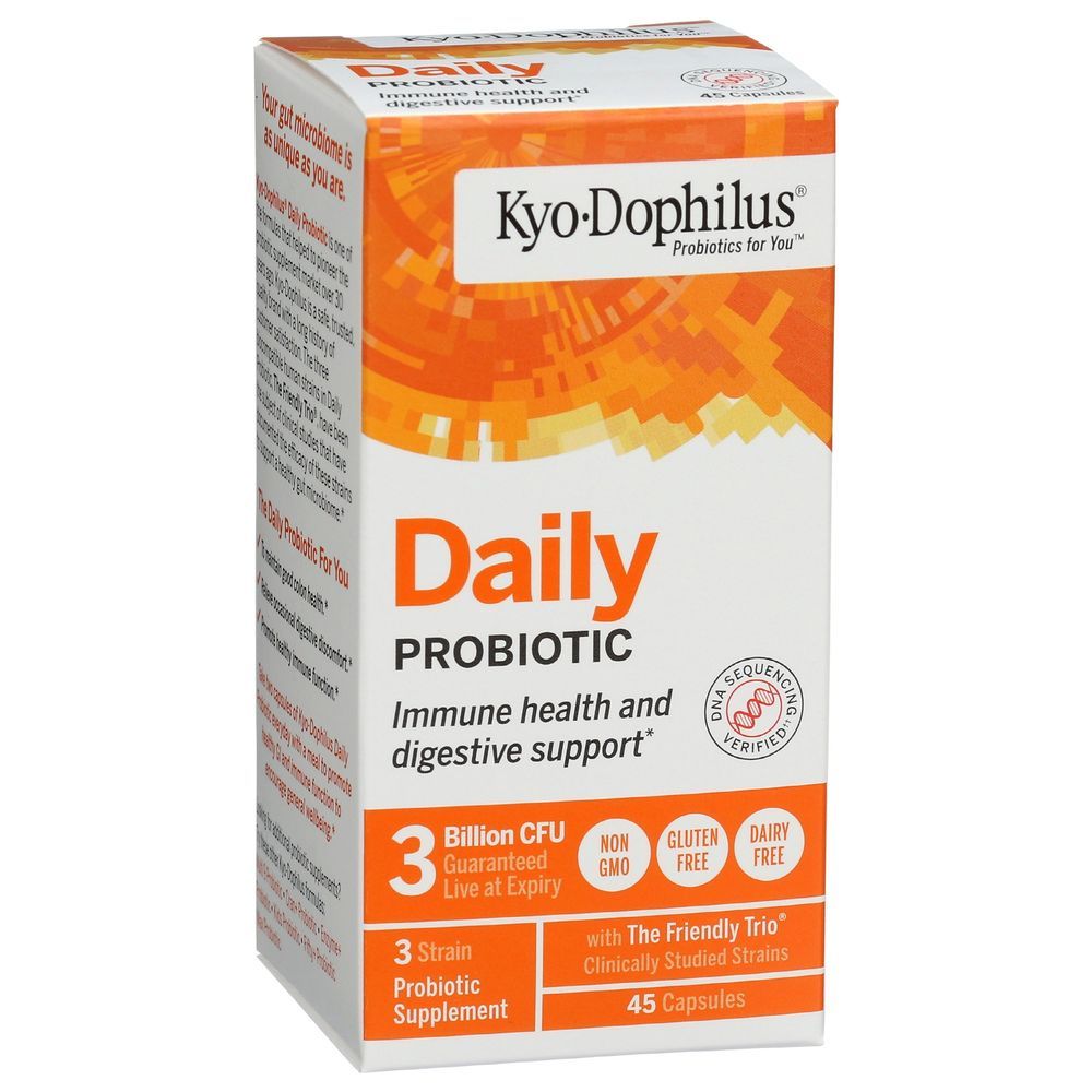 Kyolic Kyo Dophilus Daily Immune And Digestive Support Probiotic Dietary Supplement Capsules, 45 Count