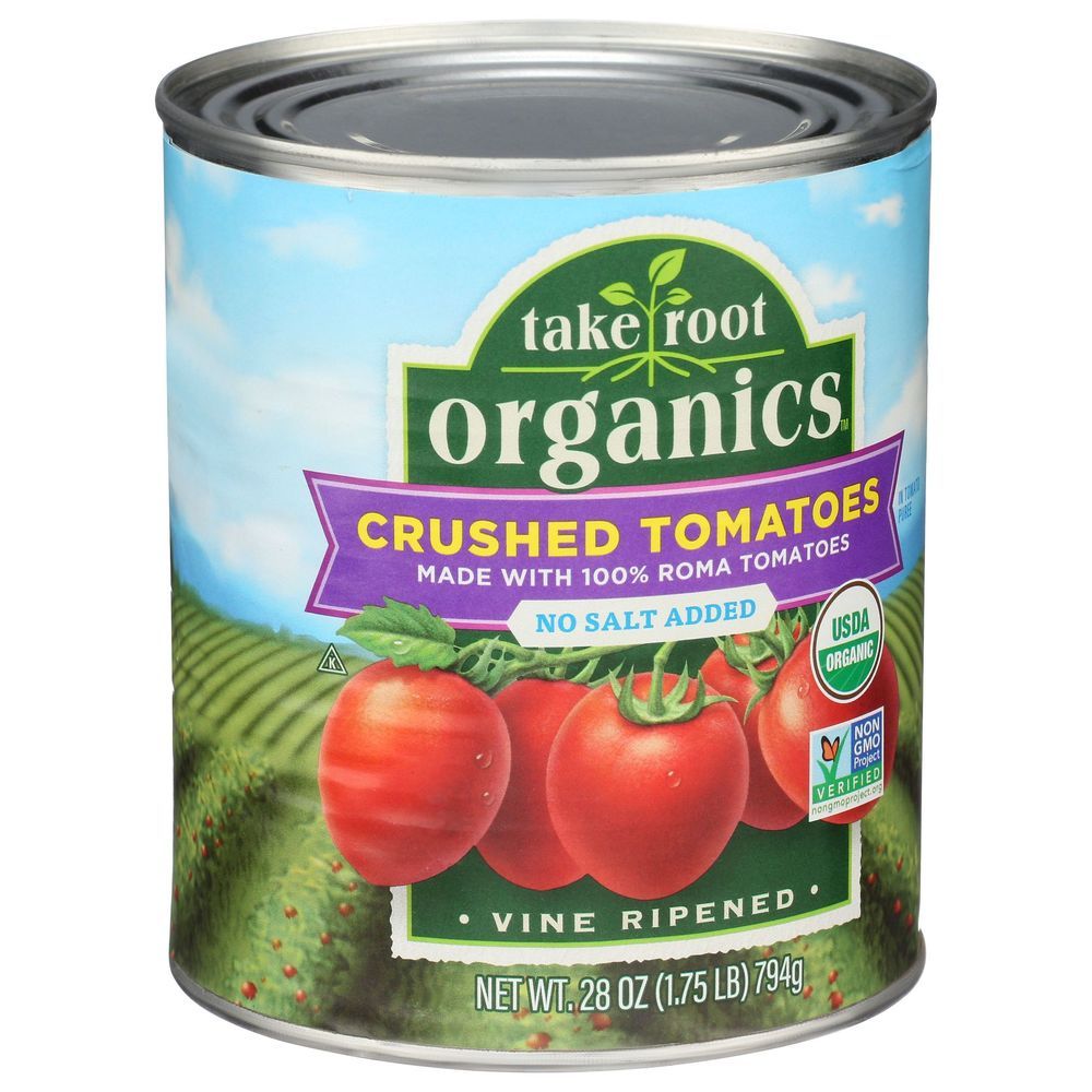 Take Root Organics No Salt Added Crushed Tomatoes, 28 Ounce -- 6 Per Case