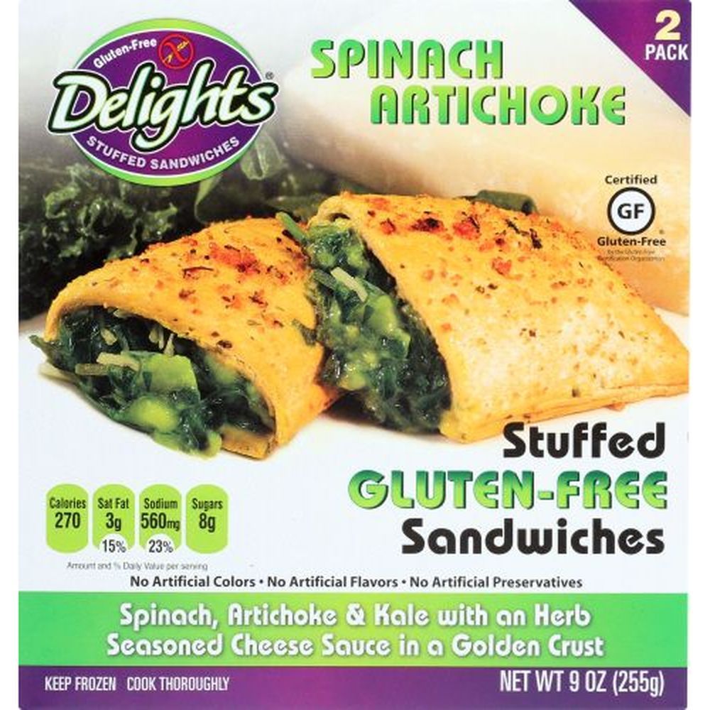 Fueled By Choice Spinach Artichoke Stuffed Sandwich, 9 Ounce -- 6 Per Case