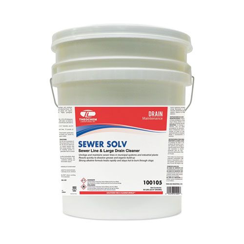 Theochem Sewer Solv Odorless Drain Cleaner, 50 Pound