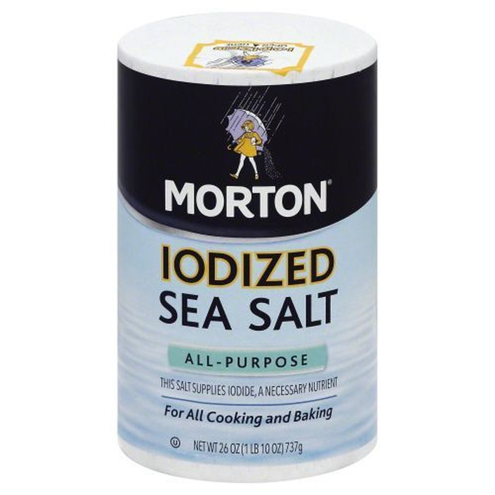 Morton All Purpose Iodized Sea Salt, 26 Ounce -- 12 Per Case