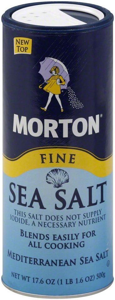 Morton Fine Sea Salt, 17.5 Ounce -- 12 Per Case