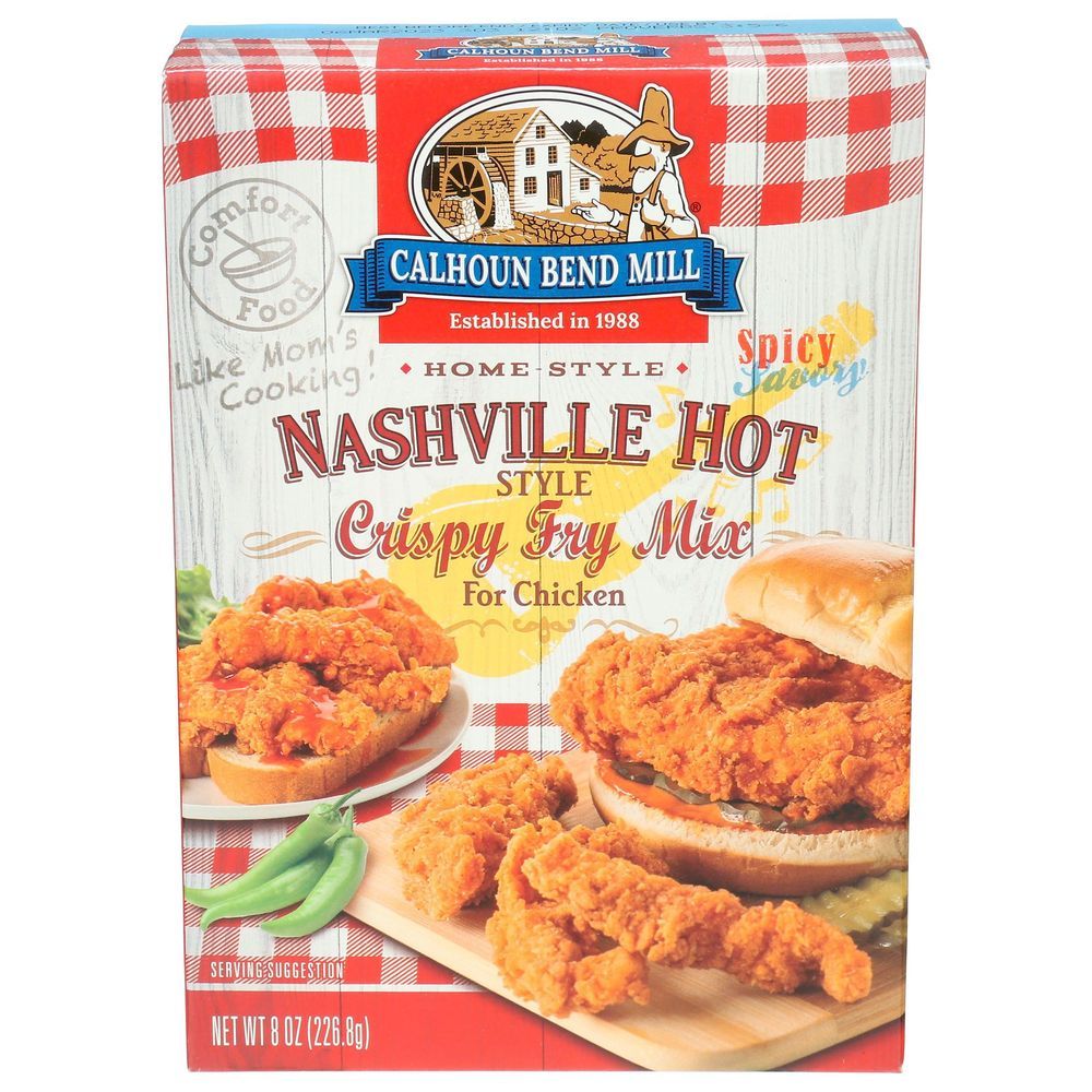 Calhoun Bend Mill Nashville Hot Crispy Fry Mix, 8 Ounce -- 6 Per Case