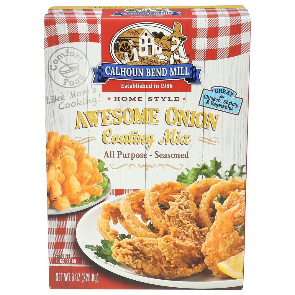 Calhoun Bend Mill Homestyle Awesome Onion Coating Mix, 8 Ounce -- 6 Per Case