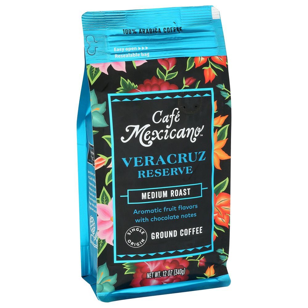 Cafe Mexicano Medium Roast Veracruz Reserve Ground Coffee, 12 Ounce -- 6 Per Case