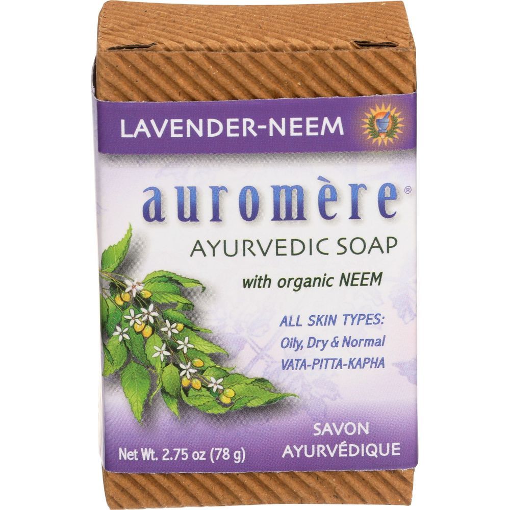 Auromere Lavender Neem Soap, 2.75 Ounce -- 12 Per Case