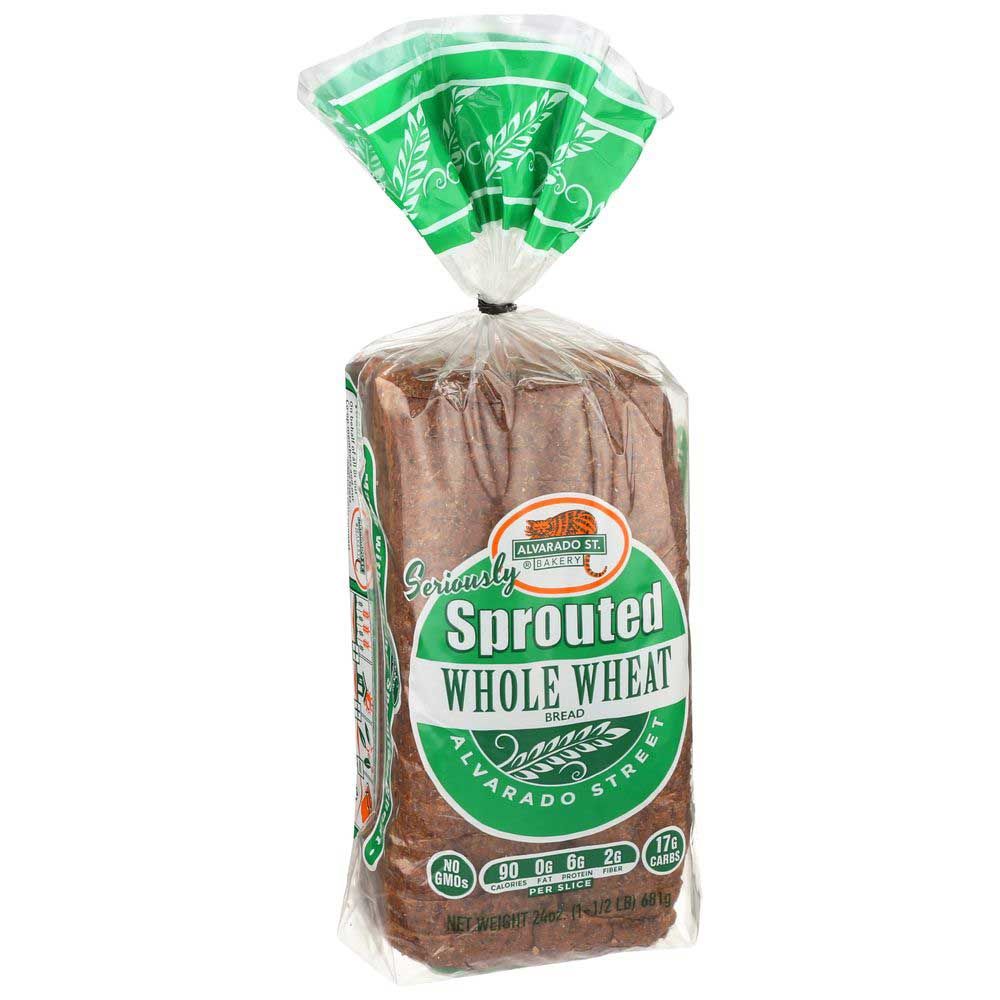 Alvarado Street Bakery Organic Sprouted Wheat Bread, 24 Ounce -- 6 Per Case