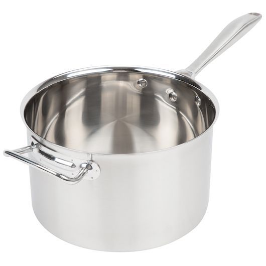 Vollrath Intrigue Stainless Steel Sauce Pans, Heavy-duty 18-8stainless Steel, Mirror Finish, Capacity 7 Qt,gauge 18