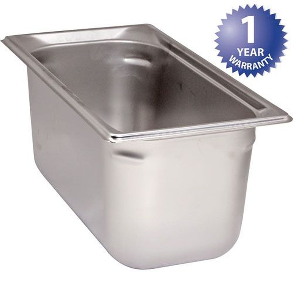 Vollrath 90362 Super Pan 3 Stainless Steel Third Size Steam Table Pan, 6 Inch Deep