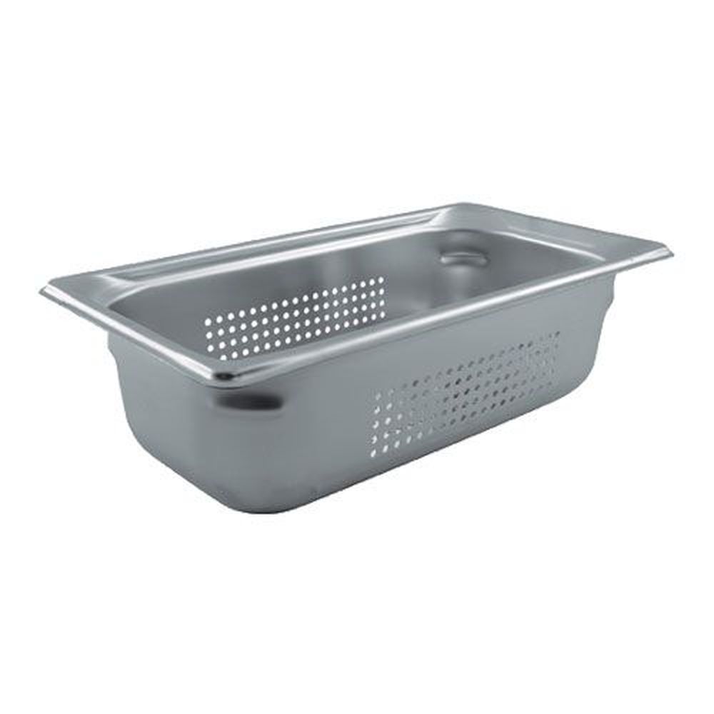 Vollrath 90343 Super Pan 3 Stainless Steel Third Size Perforated Steam Table Pan, 4 Inch Deep