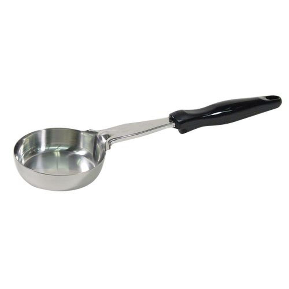 Vollrath 6433620 Heavy-duty Stainless Steel Antimicrobial One-piece Solid Round Spoodle With Black Nylon Handle, 6 Ounce Capacity