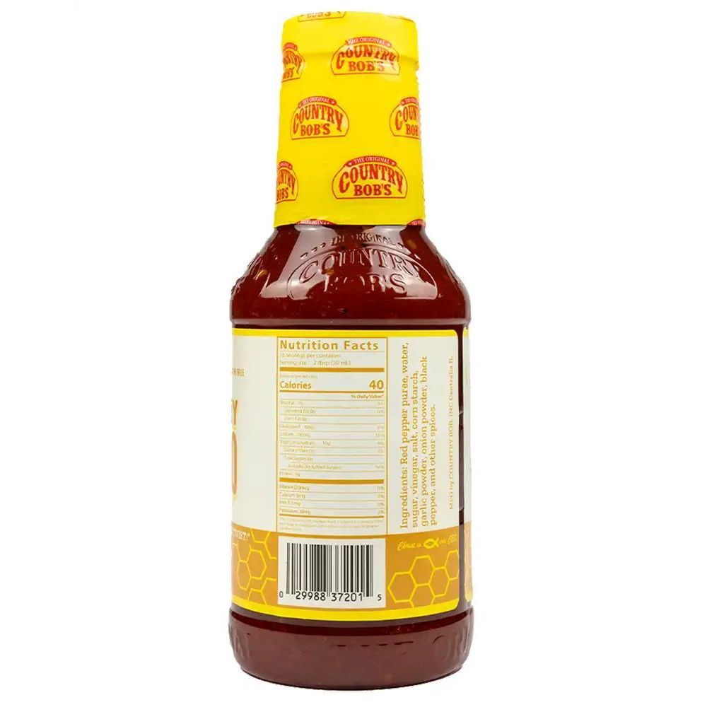 Country Bob's Hot Honey Buffalo Wing Sauce, 18 Ounce -- 6 Per Case
