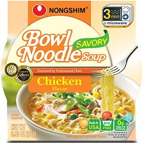 Nongshim Savory Chicken Noodle Soup Bowl, 3.03 Ounce -- 12 Per Case