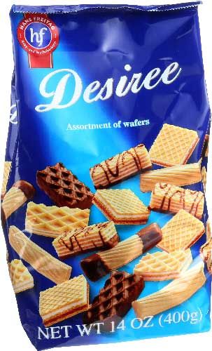 Hans Freitag Desiree Assorted Wafer Cookie, 14 Ounce -- 10 Per Case