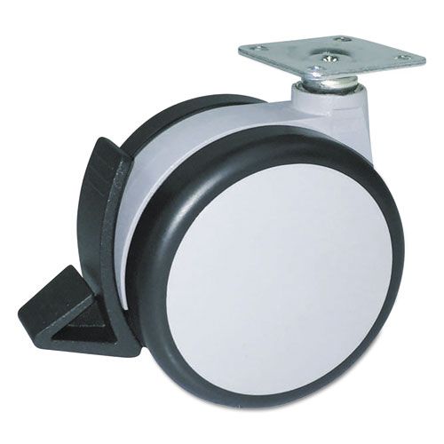 Master Caster Gemini Caster Series Gray Heavy-duty Twin Wheel Hard Floor Casters, 4 Per Set