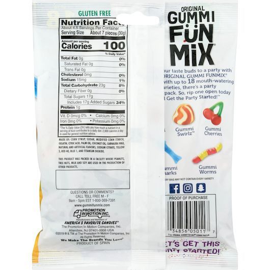 Promotion In Motion Gummi Factory Gummi Fun Mix, Gummy Party, 5 Ounce -- 12 Per Case
