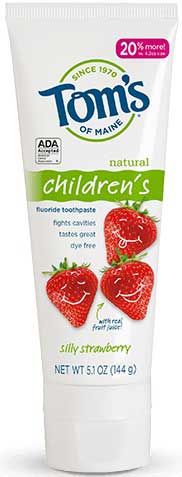 Tom's Of Maine Silly Strawberry Childrens Anticavity Fluoride Toothpaste, 5.1 Ounce -- 6 Per Case